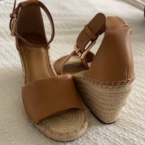 Vince Camuto Leather Espadrille Wedges